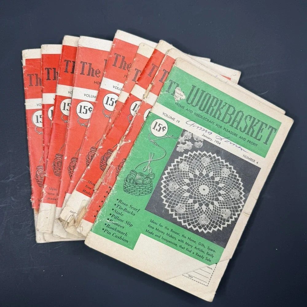 Vintage 1954 The Work Basket Magazine Lot‎ of 9